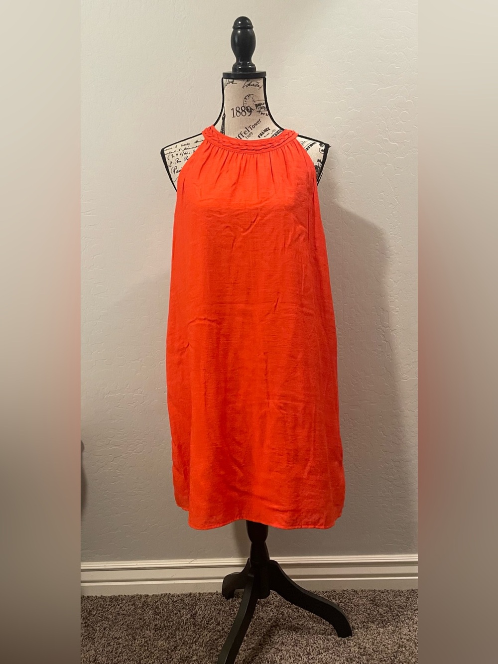 THML Halter Dress in Vibrant Orange